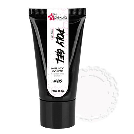 Полігель Molekula Nails №00 Milky White 15ml (молочно білий) Полігель Molekula Nails №00 Milky White 15ml (молочно білий)