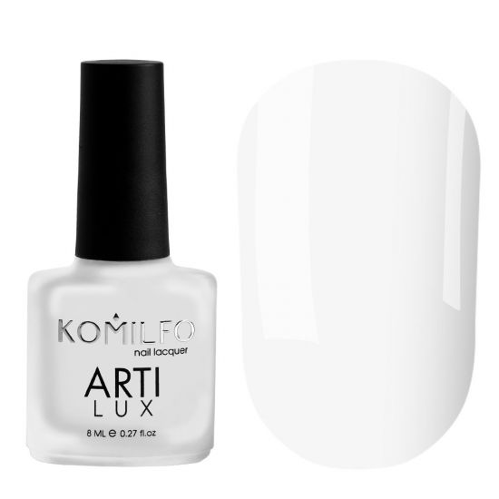 Komilfo ArtiLux 001 nail polish (white, enamel), 8 ml Komilfo ArtiLux 001 nail polish (white, enamel), 8 ml