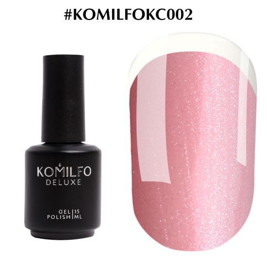 Komilfo KC Glitter French Base Collection №KC002 (light pink with silver micro shine), 15 ml Komilfo KC Glitter French Base Collection №KC002 (light pink with silver micro shine), 15 ml