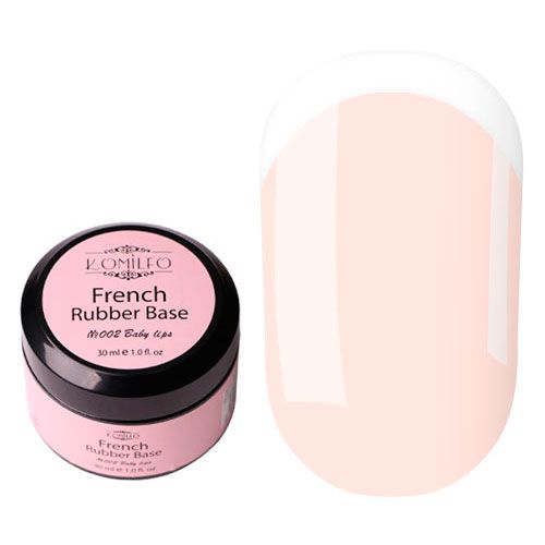Komilfo French Rubber Base 002 Baby Lips, 30 ml (without brush) Komilfo French Rubber Base 002 Baby Lips, 30 ml (without brush)