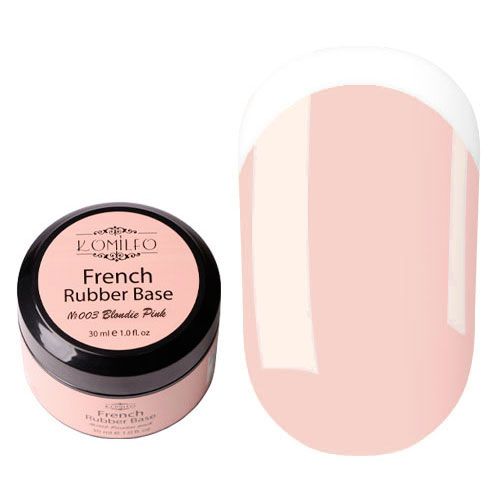 Komilfo French Rubber Base 003 Paradise peach, 30 ml (without brush) Komilfo French Rubber Base 003 Paradise peach, 30 ml (without brush)