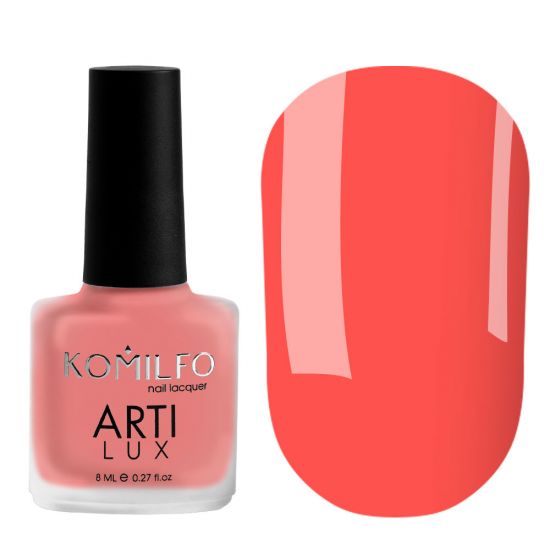 Komilfo ArtiLux 018 nail polish (coral, enamel), 8 ml Komilfo ArtiLux 018 nail polish (coral, enamel), 8 ml