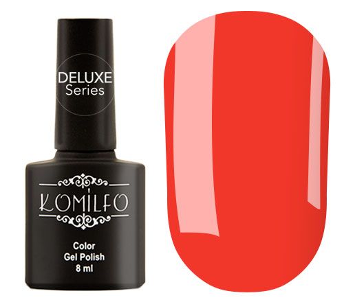 Гель-лак Komilfo Deluxe Series №D078 (кораллово-красный, эмаль), 8 мл Гель-лак Komilfo Deluxe Series №D078 (кораллово-красный, эмаль), 8 мл