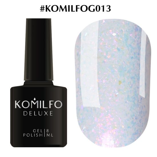 Гель-лак Komilfo DeLuxe Series №G013 (опал с голографическим микроблеском), 8 мл Гель-лак Komilfo DeLuxe Series №G013 (опал с голографическим микроблеском), 8 мл