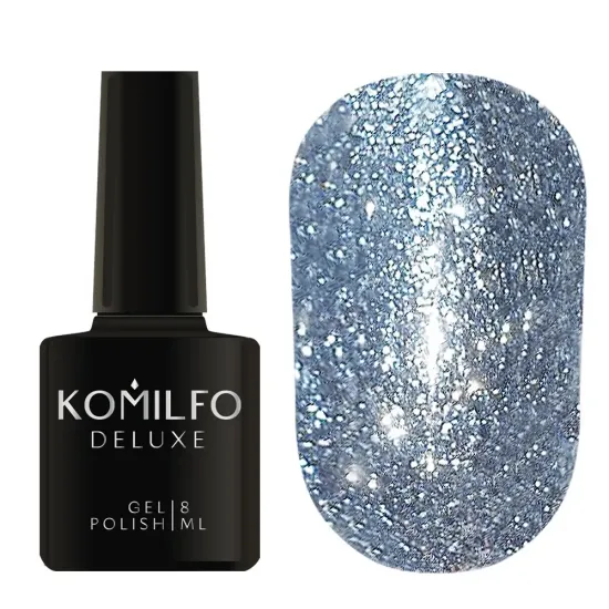 Komilfo Liquid Glam Gel LGG010 (серебристо-голубой), 8 мл Komilfo Liquid Glam Gel LGG010 (серебристо-голубой), 8 мл