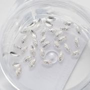 Komilfo Металлические Заклепки овал большой 1,5*3 мм, серебро