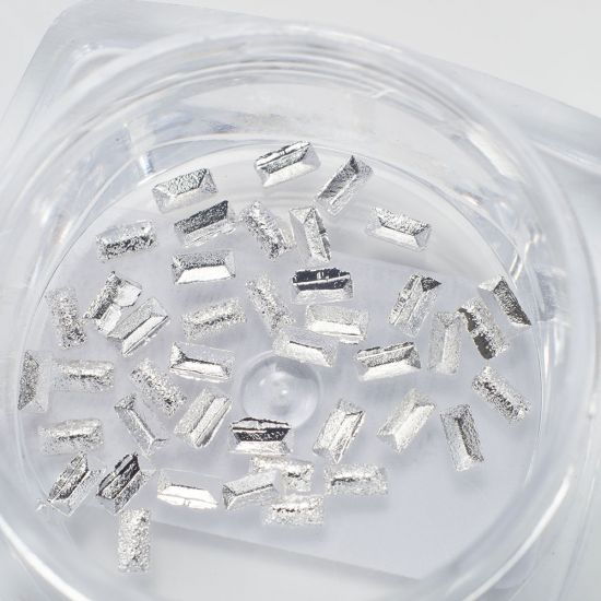 Komilfo Metal Rivets rectangle small 1.5 * 3 mm, silver Komilfo Metal Rivets rectangle small 1.5 * 3 mm, silver