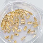 Komilfo Металлические Заклепки прямоугольник маленький 1,5*3 мм, золото