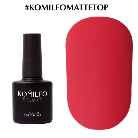 Komilfo Matte Top Coat 8 ml - matte fixer for gel polish WITHOUT sticky layer Komilfo Matte Top Coat 8 ml - matte fixer for gel polish WITHOUT sticky layer