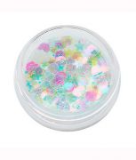 Komilfo диско дизайн №013, MIX, прозрачные, хамелеон, (1 г)