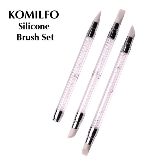 Набор силиконовых кистей Komilfo Silicone Brush Set, 3 шт Набор силиконовых кистей Komilfo Silicone Brush Set, 3 шт