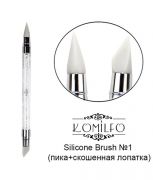 Силиконовая кисть Komilfo Silicone Brush №1 (пика+скошенная лопатка)