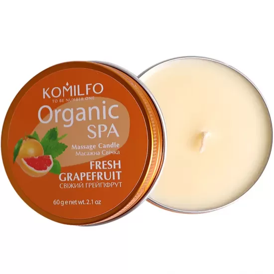 Komilfo Massage Candle - Fresh Grapefruit, 60 g
