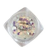 Komilfo диско дизайн №037, прозрачные, хамелеон, 2 мм, (1 г)