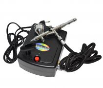 Аэрограф с резьбовым соплом 0.2мм Fengda AS-200B/BD180, двойного действия, набор