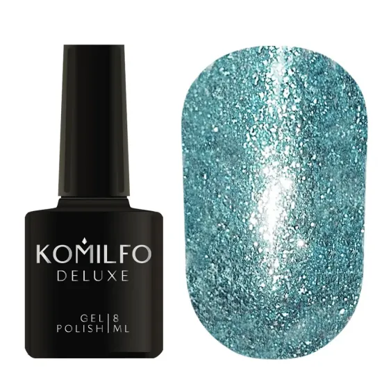 Komilfo Liquid Glam Gel LGG009 (бирюзовый), 8 мл Komilfo Liquid Glam Gel LGG009 (бирюзовый), 8 мл
