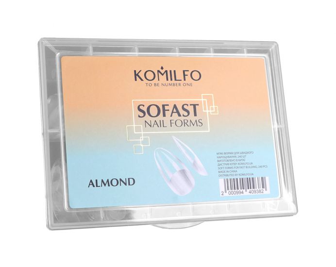Komilfo SoFast Nail Forms Almond - gel forms for building, almond 240 шт Komilfo SoFast Nail Forms Almond - gel forms for building, almond 240 шт