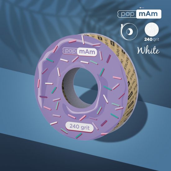 Spare block of file-tape papmAm white EXPERT for plastic reel STALEKS PRO 240 grit Spare block of file-tape papmAm white EXPERT for plastic reel STALEKS PRO 240 grit