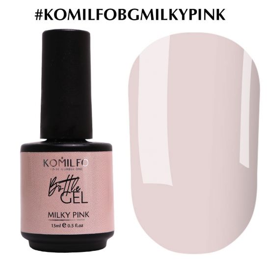 Komilfo Bottle Gel Milky Pink with brush, 15 ml Komilfo Bottle Gel Milky Pink with brush, 15 ml