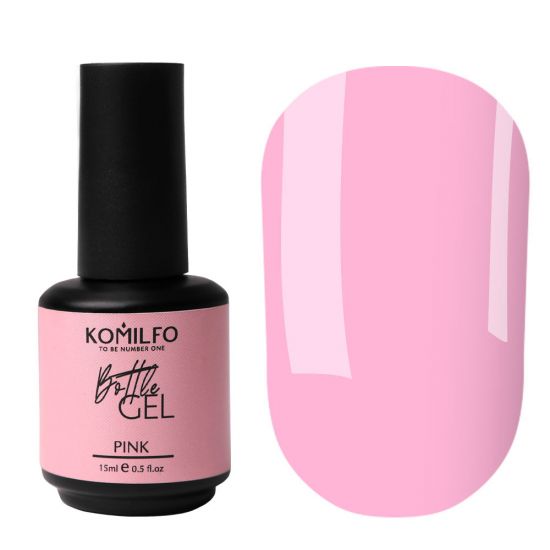 Komilfo Bottle Gel Pink with Penzlik, 15 ml Komilfo Bottle Gel Pink with Penzlik, 15 ml