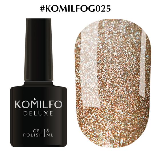 Гель-лак Komilfo DeLuxe Series №G025 (светло-коричневый с разноцветными блестками) 8 мл Гель-лак Komilfo DeLuxe Series №G025 (светло-коричневый с разноцветными блестками) 8 мл