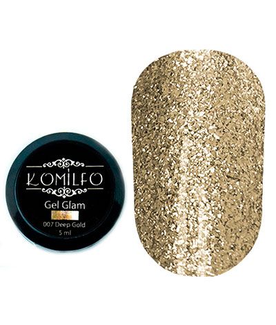 Komilfo Glam Gel Deep Gold No. 007, 5 ml Komilfo Glam Gel Deep Gold No. 007, 5 ml