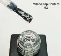 Milano Top Confetti 02 закрепитель с мелкики и крупными белыми точками, без ЛС 10мл