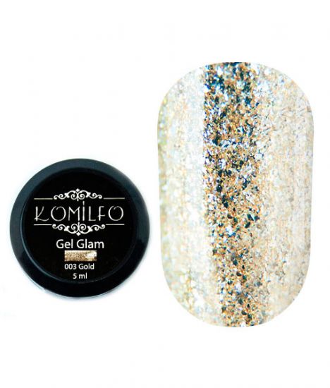 Komilfo Glam Gel Gold No. 003, 5 ml Komilfo Glam Gel Gold No. 003, 5 ml