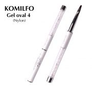 Кисть Komilfo Gel oval 4 (Nylon)