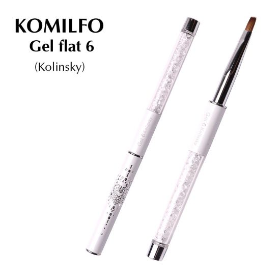 Кисть Komilfo Gel flat 6 (Kolinsky) Кисть Komilfo Gel flat 6 (Kolinsky)