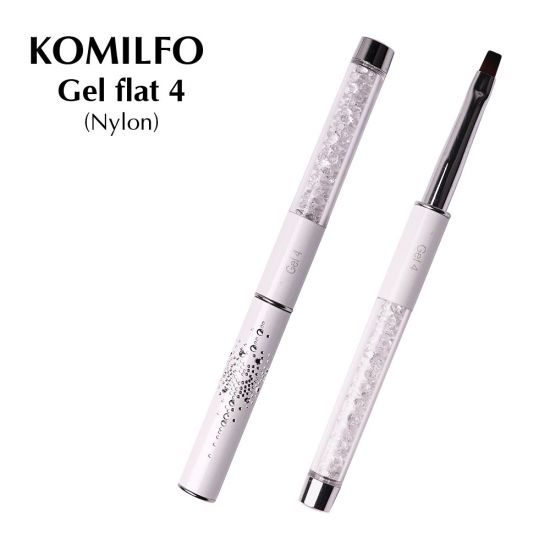 Кисть Komilfo Gel flat 4 (Nylon) Кисть Komilfo Gel flat 4 (Nylon)