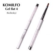 Кисть Komilfo Gel flat 4 (Kolinsky)