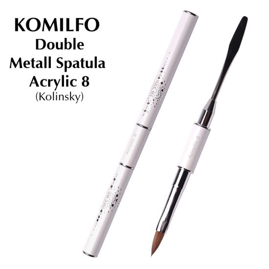 Double Metall Spatula/Acrylic 8 (Kolinsky) Komilfo Double Metall Spatula/Acrylic 8 (Kolinsky) Komilfo