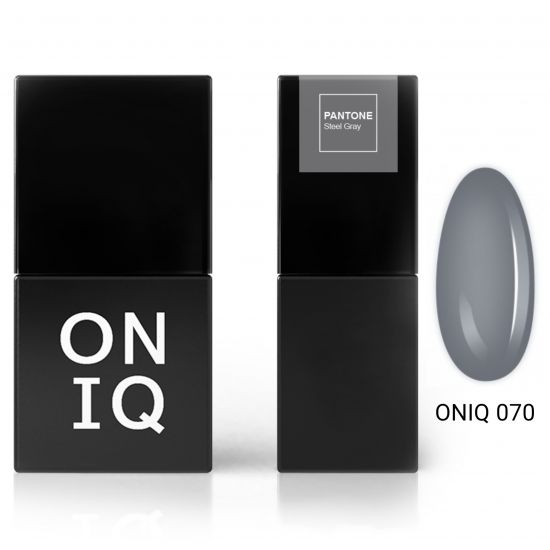ONIQ GEL POLISH 070 PANTONE: STEEL GRAY, 10 ML ONIQ GEL POLISH 070 PANTONE: STEEL GRAY, 10 ML