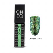 ONIQ ГЕЛЬ-ЛАК 104 MIX: Green and Pink Yuki Flakes 6МЛ