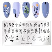 Пластина для стемпинга Цветы и абстракция ND-205