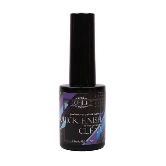 "Quick Finish" Komilfo No Wipe Gel Top Coat Clear, 15 ml "Quick Finish" Komilfo No Wipe Gel Top Coat Clear, 15 ml