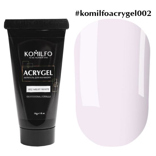 Komilfo AcryGel No. 002 Milky White, Milky White, 30 g Komilfo AcryGel No. 002 Milky White, Milky White, 30 g