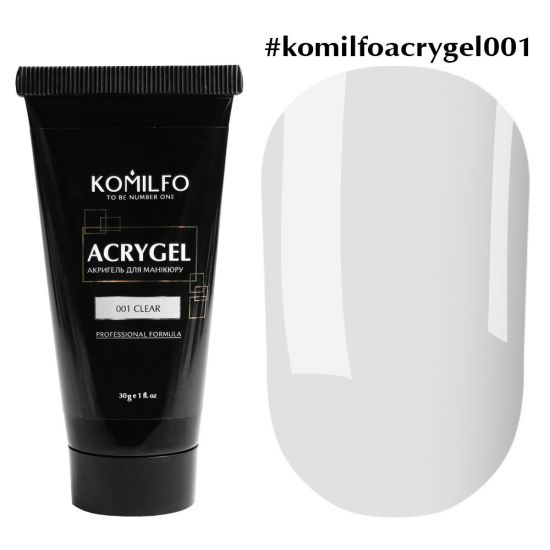  Komilfo AcryGel No. 001 Clear, transparent, 30g