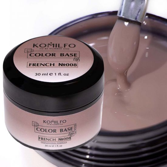 Komilfo Color Base French 008, гель-банка 30 мл Komilfo Color Base French 008, гель-банка 30 мл