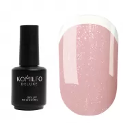 Komilfo KC Glitter French Base Collection №KC005 (бежево-розовый с серебряным микроблеском), 15 мл