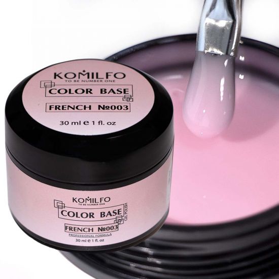 Komilfo Color Base French 003 (светло-розовый), гель-банка 30 мл Komilfo Color Base French 003 (светло-розовый), гель-банка 30 мл