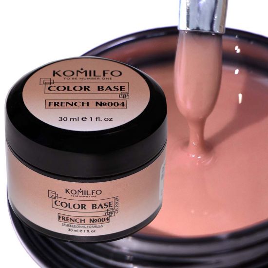 Komilfo Color Base French 004 (карамельный), гель-банка 30 мл Komilfo Color Base French 004 (карамельный), гель-банка 30 мл