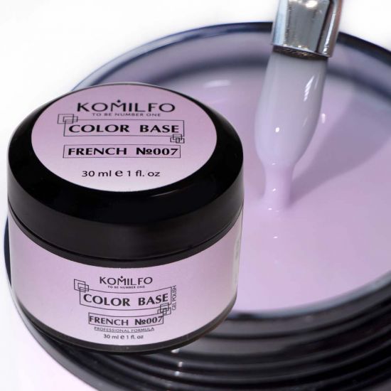 Komilfo Color Base French 007 (молочно-розовый), гель-банка 30 мл Komilfo Color Base French 007 (молочно-розовый), гель-банка 30 мл