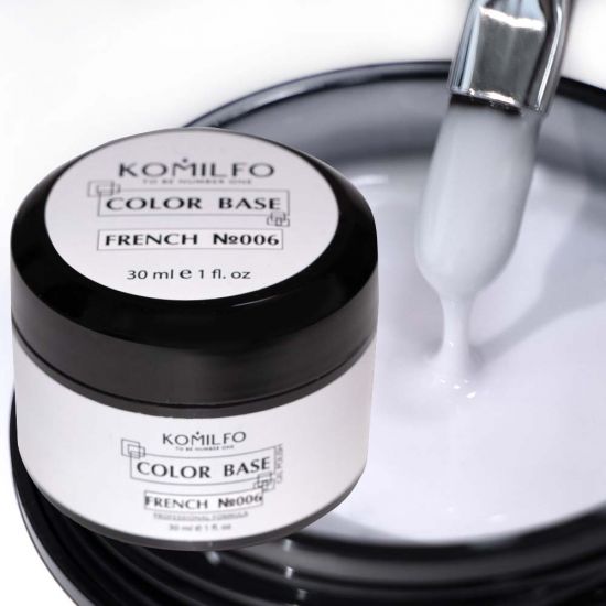 Komilfo Color Base French 006 (молочный, холодный белый), гель-банка 30 мл
