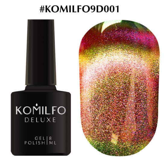 Гель-лак Komilfo 9D Cat's eye 001 (кораллово-оранжевый, магнитный), 8 мл Гель-лак Komilfo 9D Cat's eye 001 (кораллово-оранжевый, магнитный), 8 мл