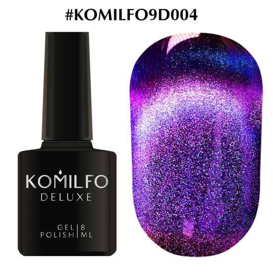 Гель-лак Komilfo 9D Cat's eye 004 (пурпурно-синий, магнитный), 8 мл Гель-лак Komilfo 9D Cat's eye 004 (пурпурно-синий, магнитный), 8 мл