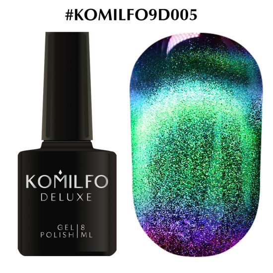 Гель-лак Komilfo 9D Cat's eye 005 (изумрудно-винный, магнитный), 8 мл Гель-лак Komilfo 9D Cat's eye 005 (изумрудно-винный, магнитный), 8 мл