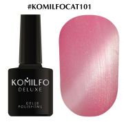 Гель-лак Komilfo Fantasy Cat's Eye №101 (жемчужно-розовый, магнитный) 8 мл