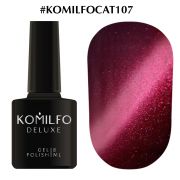 Гель-лак Komilfo Fantasy Cat's Eye №107 (фуксия, магнитный) 8 мл